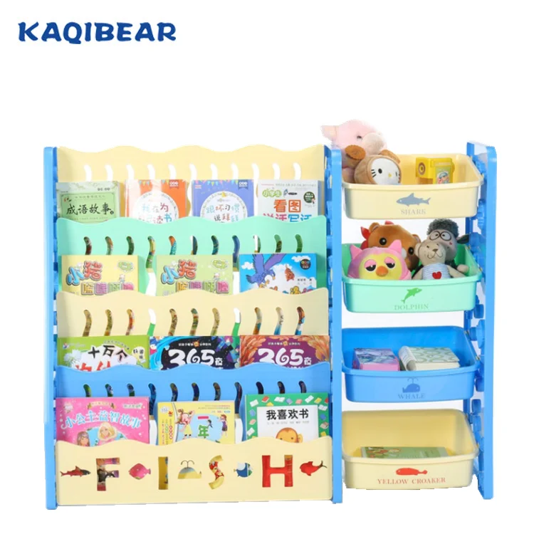 Plastic Modern Movable Bookshelf Stands Small Library Furniture