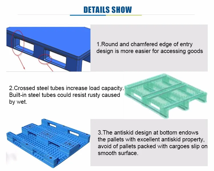 Warehouse Steel Reinforced Plastic Pallet - Buy Warehouse Plastic ...