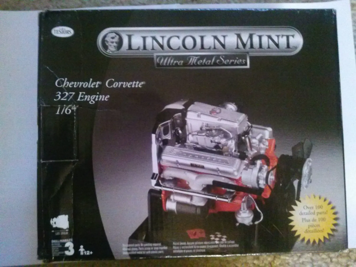 Get Quotations · Testors Lincoln Mint Ultra Metal Series Chevrolet Corvette 327 Engine 1/6th