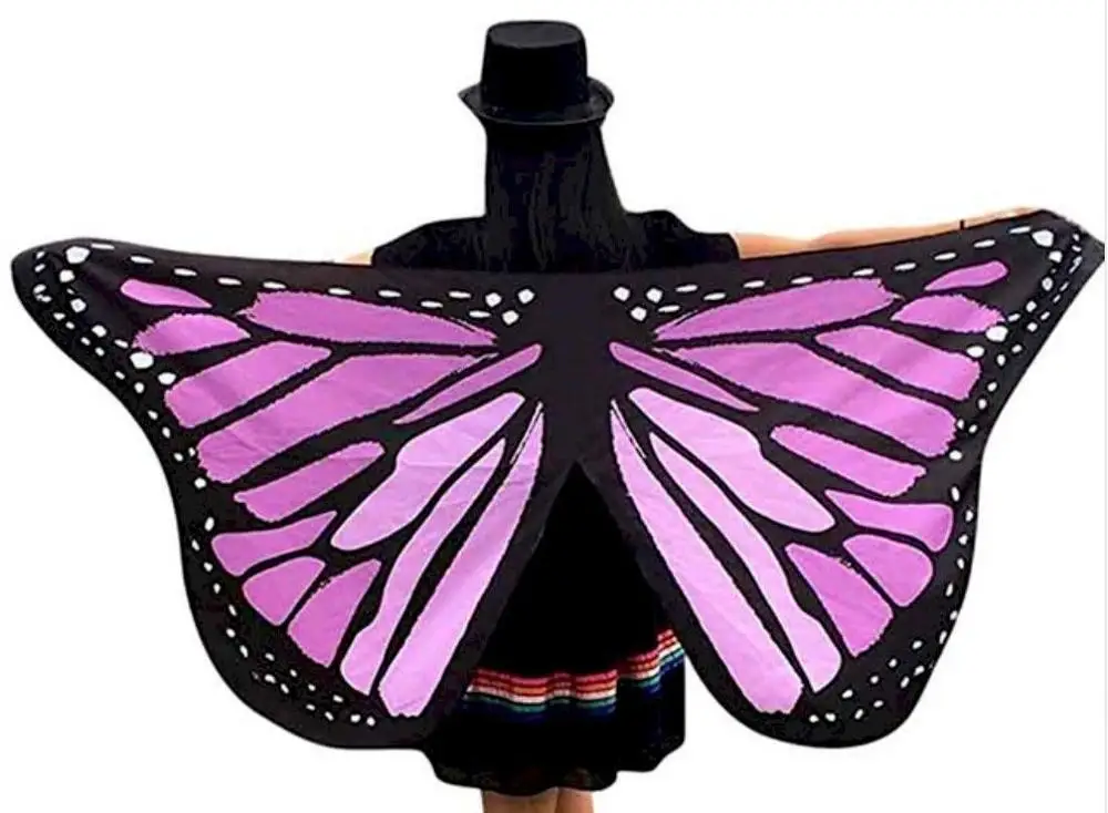 2017 New Design Women Butterfly Wing Cape And Mask Halloween Cosplay