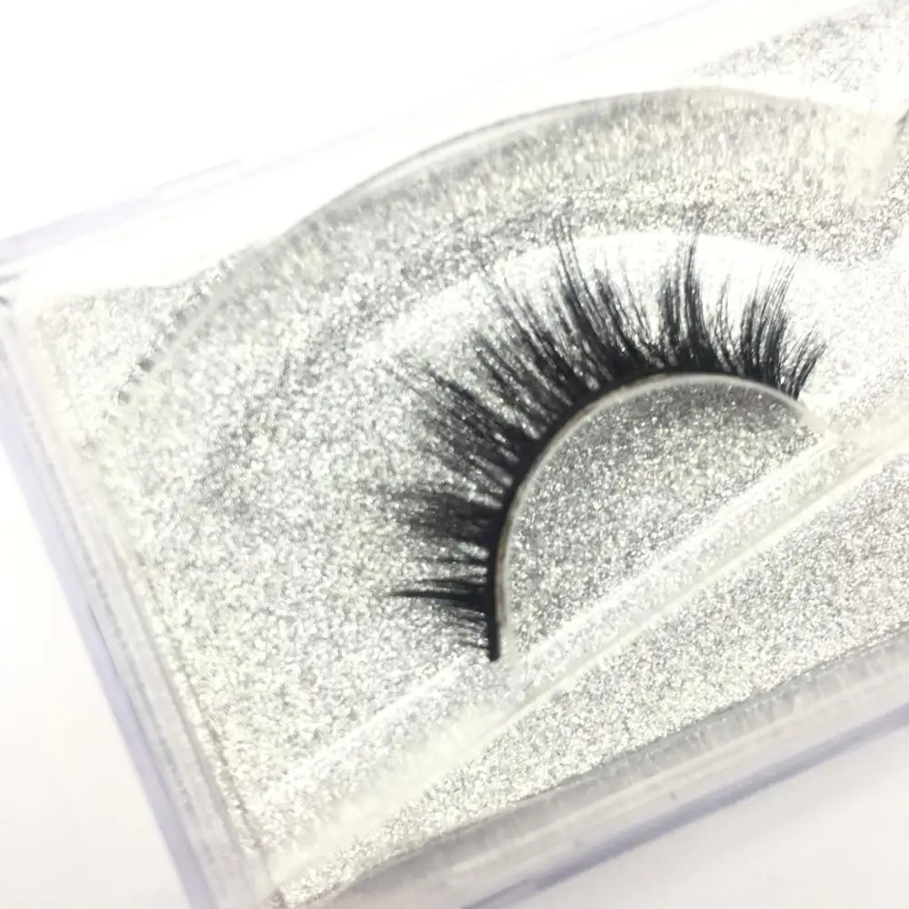 

Yummy Eyelashes Hot Sale False Faux Mink Private Label Strip Eyelashes customized logo 25 mm eyelashes, Natural black