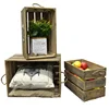 Wholesale Vintage Farmhouse Decor Handmade Rustic Cheap Wooden Storage Vegetable Fruit Crates For Sale