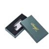 2019 hot selling dark green cardboard paper package box with black velvet eva insert logo hot foil gold color paper box package