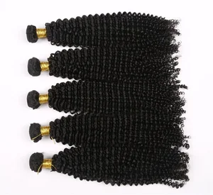 weft  Brazilian human hair kinky curly raw  virgin cuticle aligned hair kinky human hair bundles