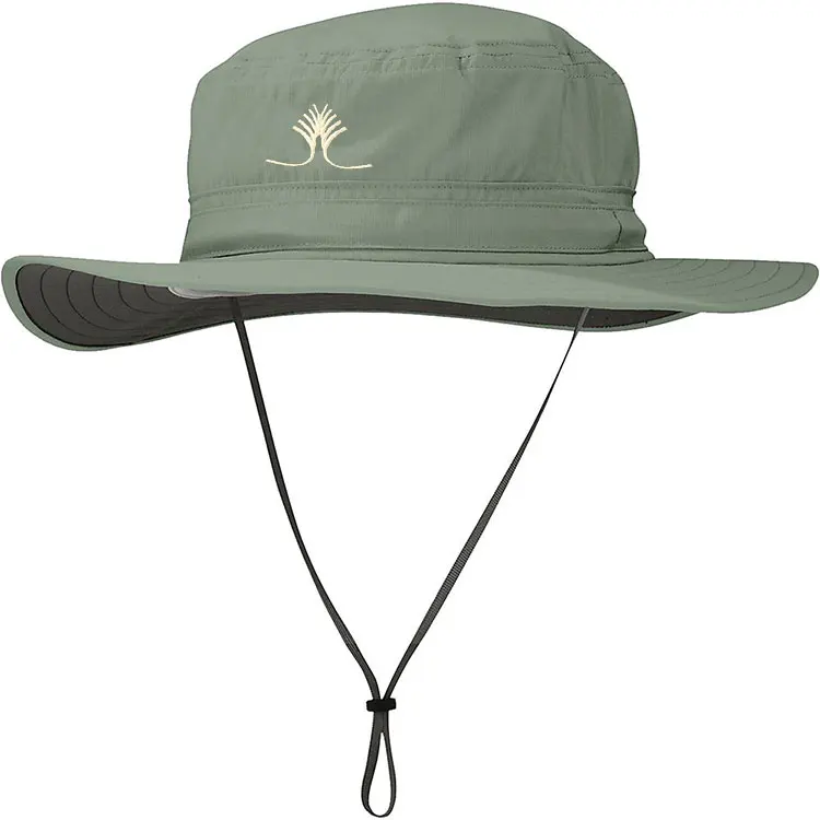 Outdoor Embroidery Logo Camo Fisherman Safari Bucket Hats with String
