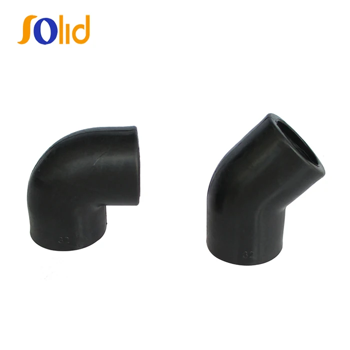 Black Plastic Pipe Fitting Bend PE100/HDPE/PE Socket 90 Degree Elbow