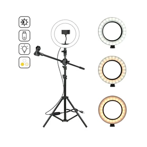 Microphone Clip Stand Selfie Ring Light Webcasting