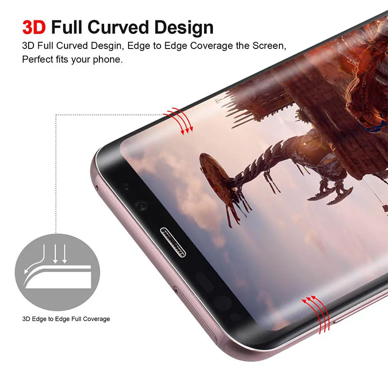 

2017 New!4D 9H Explosion-proof High Clear Tempered Glass Screen Protector For Iphone X / 8