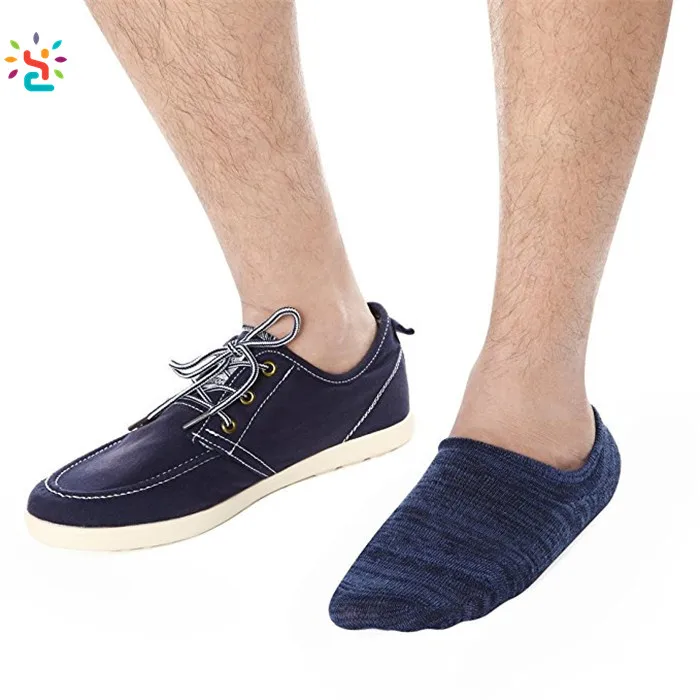 Colorful No Show Liners Boat Men's Socks With Nonslip Silicone Fit For