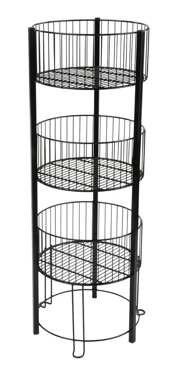 Tiered Wire Stand Find Deals On Line At Get Quotations Displays2go 3 Tiered Wire Dump Bin For Floor 16 Inch Round Storage Basket Stand