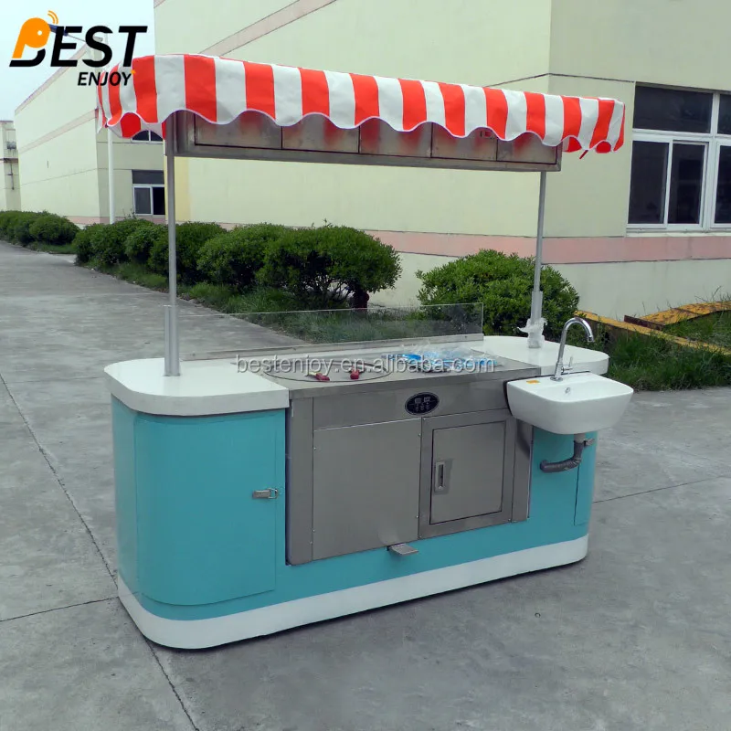 China factory checkered plate mobile cheap hot dog hotdog cart - 03