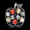 Apple shape uppers for sandals with stones shoe buckles