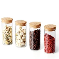 

new product decorative glass storage wood lid glass jar for food