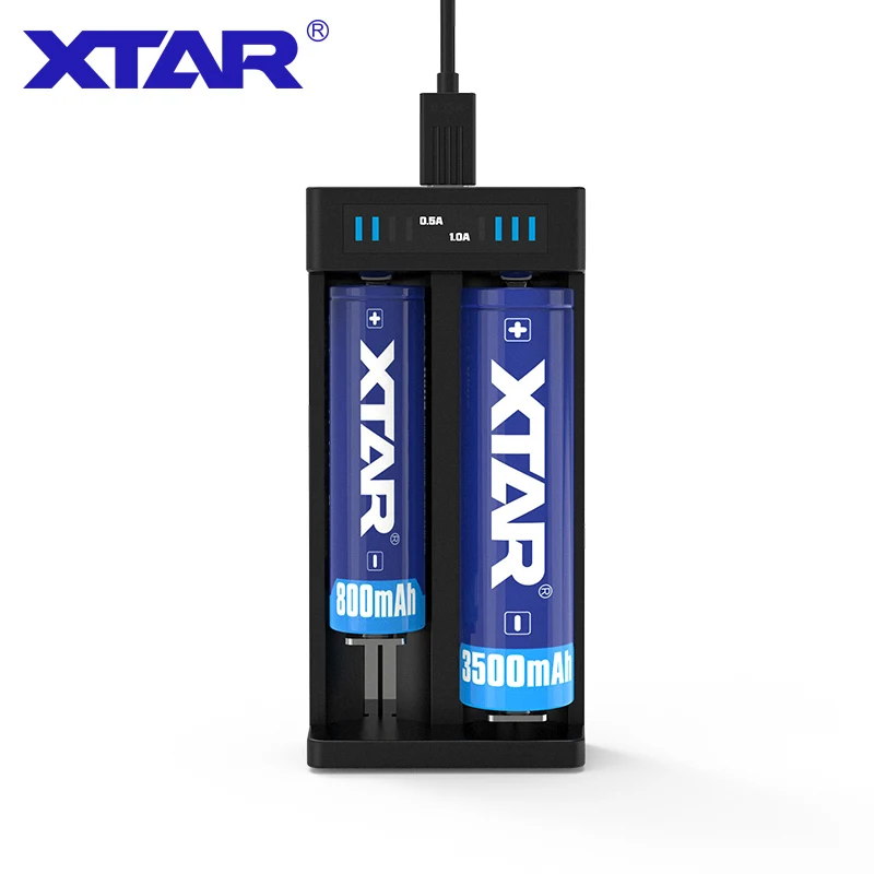 

Promotional XTAR MC2 PLUS 2 slots 1amp 3.7v li-ion battery USB portable charger