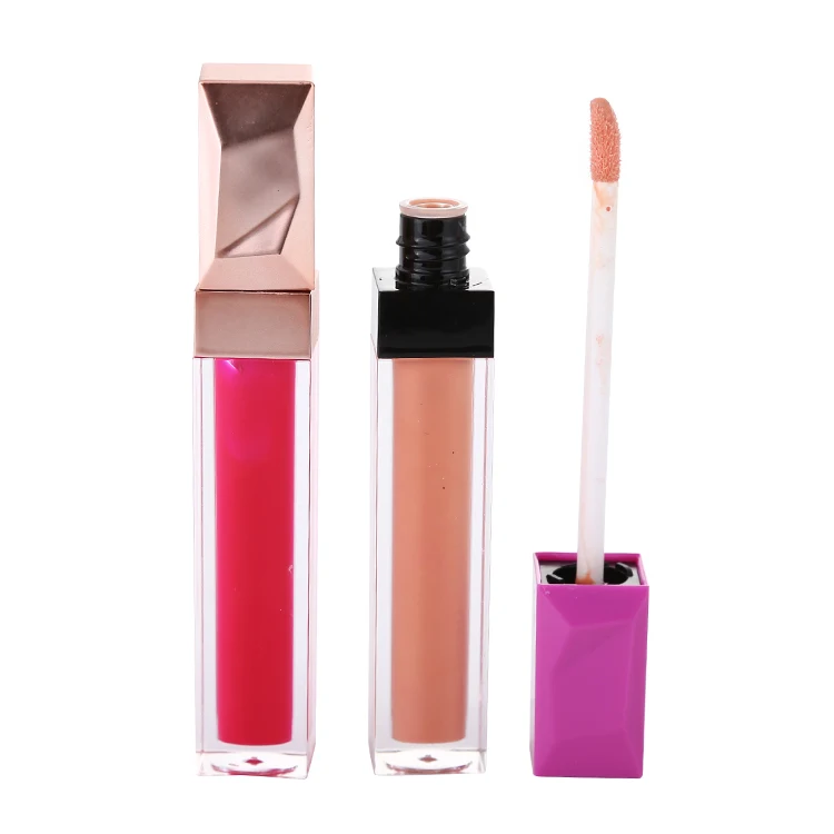 

clear lip gloss tube cosmetic long-lasting waterproof private label lip gloss matte liquid lipstick, Multi-colored