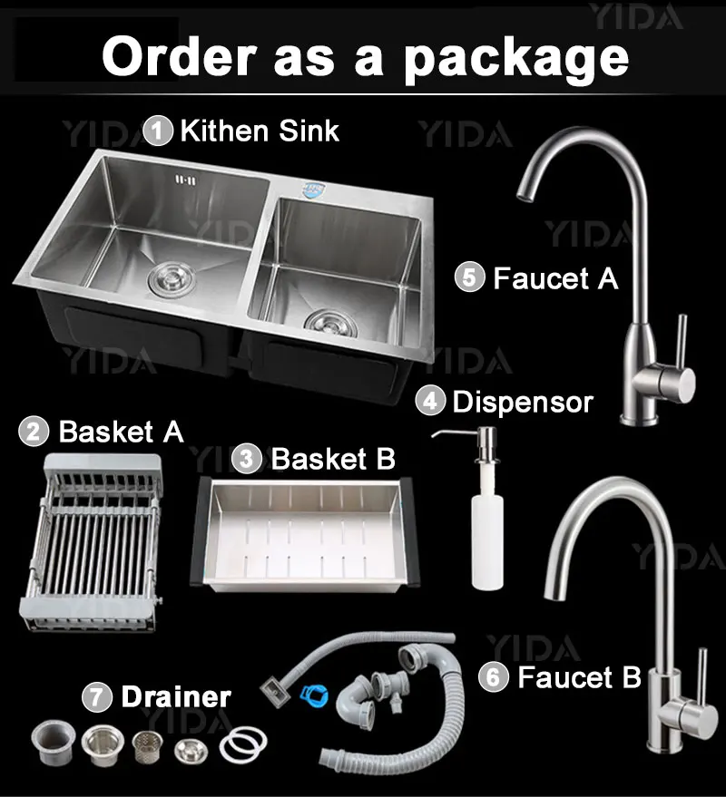 Economic Price Sri Lanka Double Bowl Stainless Steel Kitchen Sink With