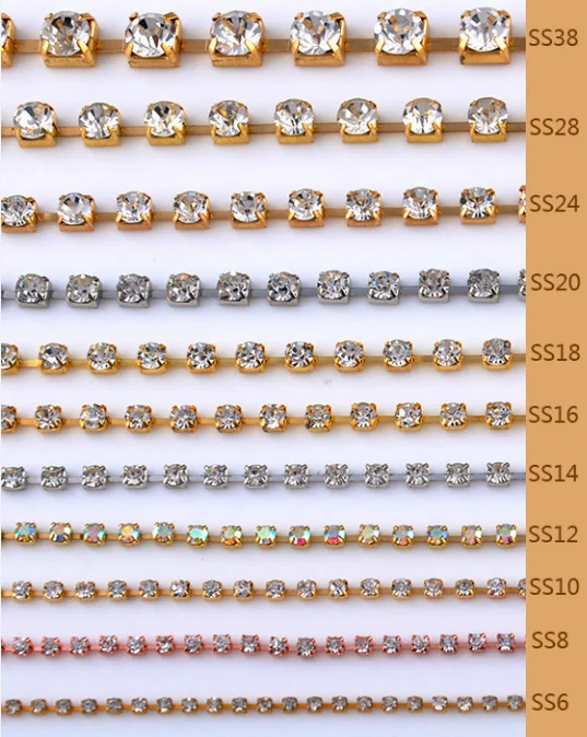 888 cup chain stones,silver metal crystal strass chain