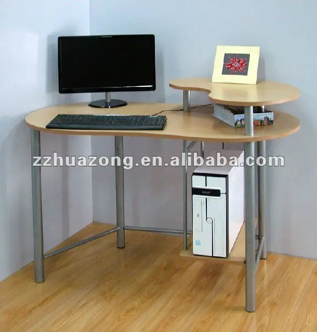 Wooden Computer Desk Table With Stainless Steel Tube Foot Buy