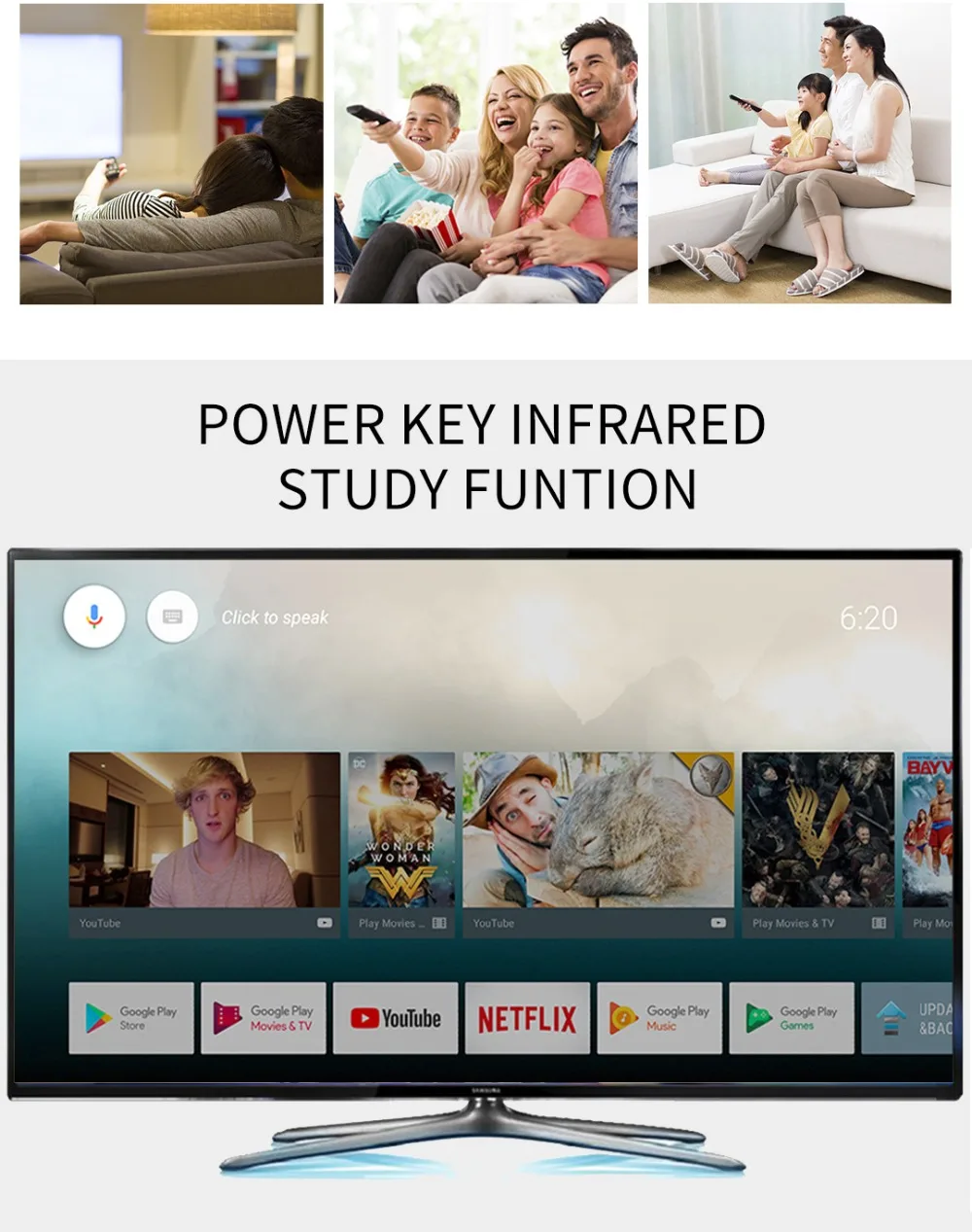 G30 Remote Control 2.4g Wireless Voice Air Mouse 33 Keys Ir Learning
