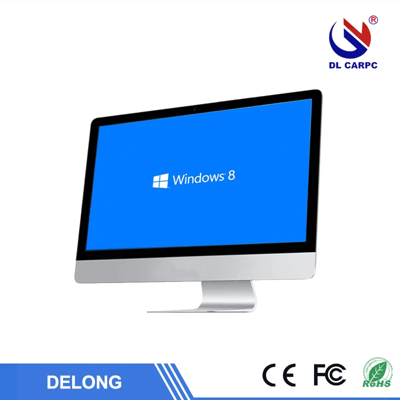 

Monoblock All In One Computer With Diagonal 24inch LED Screen with loudspeaker wifi camera keyboard and mouse, Silver