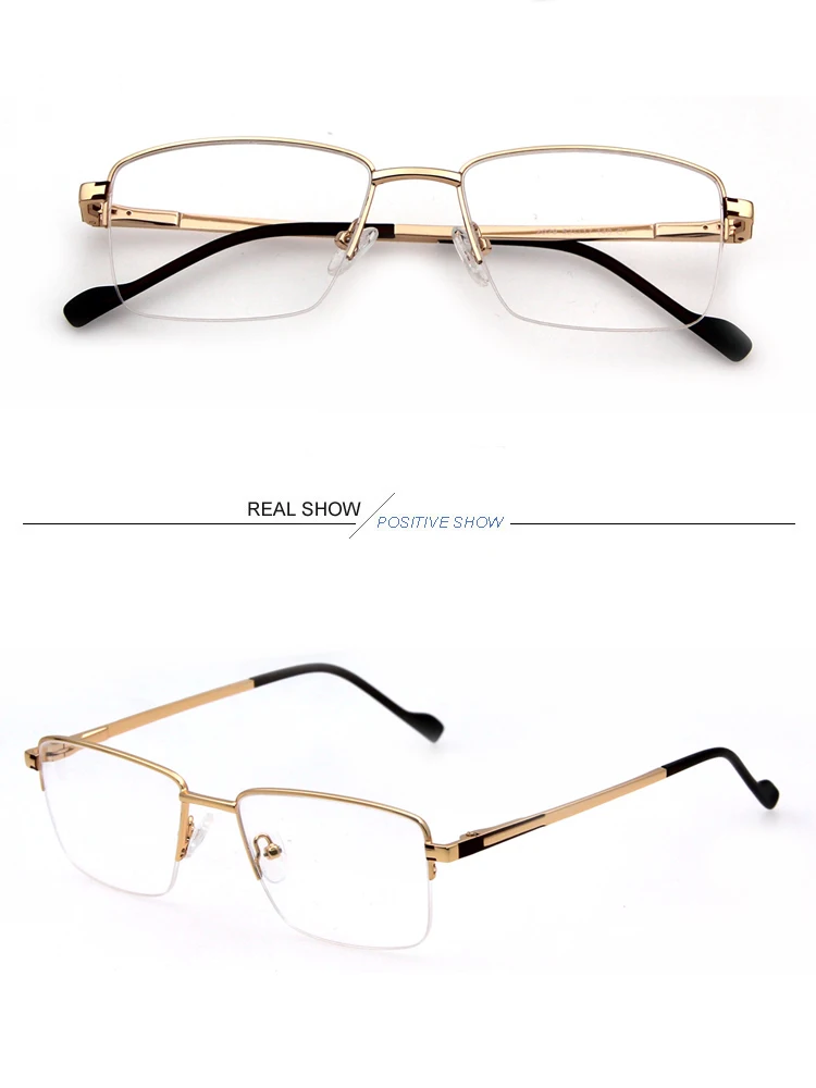 Cheap Square Mens Eyeglass Custom Men Metal Frames For Optical Lenses