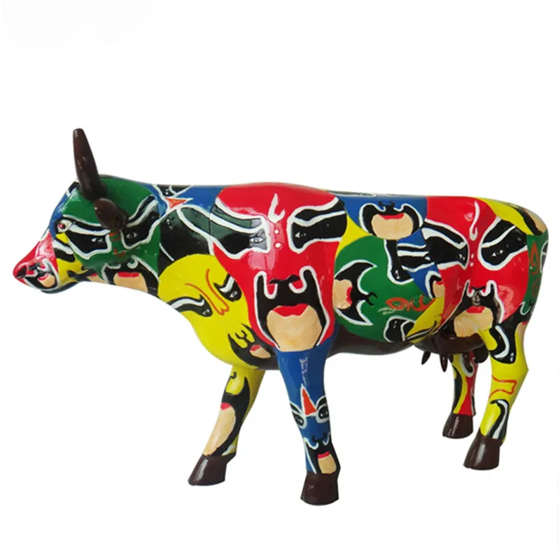 Abstract Sculpture Arts Decoration Figure Colorful Painted Dachshund Dog Modern Dog Sculpture