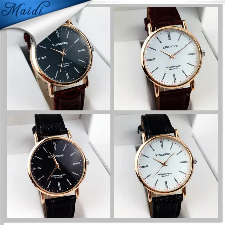 

Free Shipping Brand Luxury Quartz Leather Watch Fashion Casual Business Leather Watch Relogio Masculino MW-52, 4 different colors as picture