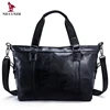 Wholesale Men's Handbag Bags Soft Man Bags Leather Zip Top Briefcase With Cigarette Pocket Dropship