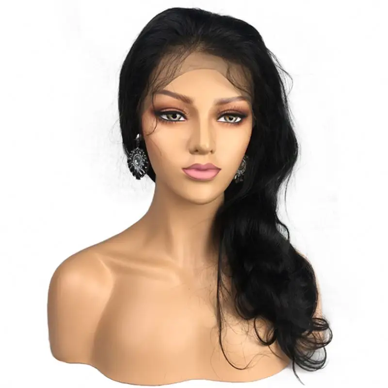 

iFINER Natural Hairline Middle Part Body Wave Indian Remy Virgin Human Hair Lace Front Wig, N/a