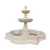 Garden ornaments Small white marble 2 layer Water fountain