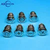 White Power Flat High Domed Head Engraved Symbol 12V LED Button Metal Switch 16mm Push ON/OFF