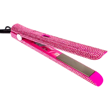 

Codace Hot fashionable heats fast titanium plates MCH hair straightener crystal custom logo bling beauty styler hair flat iron