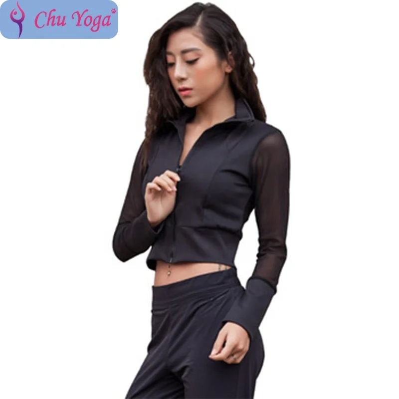 

CHU YOGA Jacket Women'S Sports Yoga Fitness Jogging Zipper Long-Sleeved Sweatshirt Sport Gym For Women Female Jacket T1301