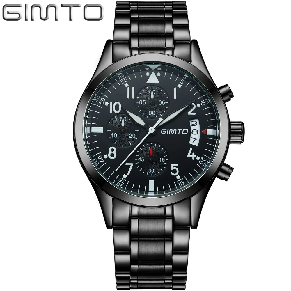 

GIMTO GM217 Men Quartz Watches Luxury Brand 5ATM Waterproof Fashion Analog Men Wrist Watch, 2 color for you choose