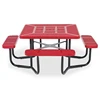 Multicolor Thermoplastic Coating Square Picnic Table Bench for Canteen use