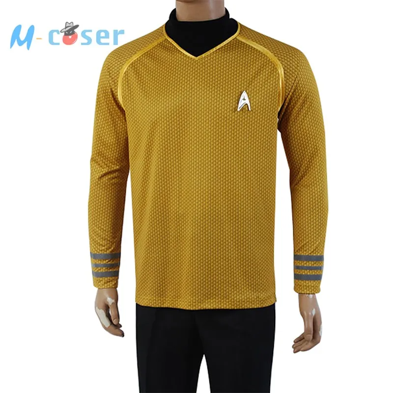 Fuman Uniforme de Star Trek Capitán Kirk Camisa de Cosplay 