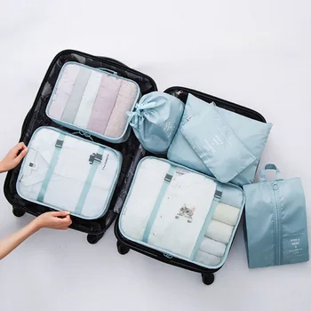 New 7pcs Set Travel Organizer Bag Women Men Spare Parts For Traveling Bags Ng Cubes 6