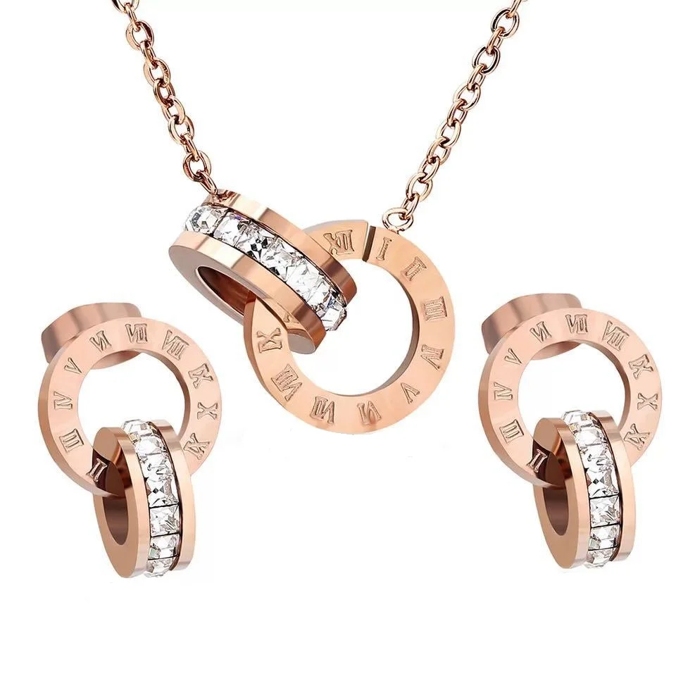 

316L Stainless Steel Jewelry Set Women Stainless Steel Necklace and Earring