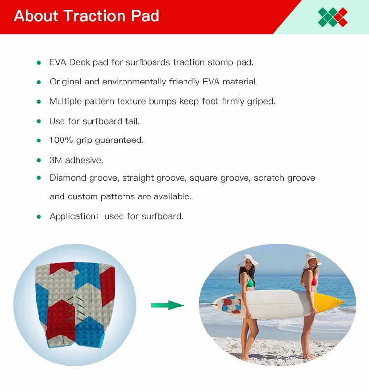 45 Degree Eva Foam Surf Pad Surf Traction Pads 3m Surfboard Deck Grip Traction Pad Buy Foam