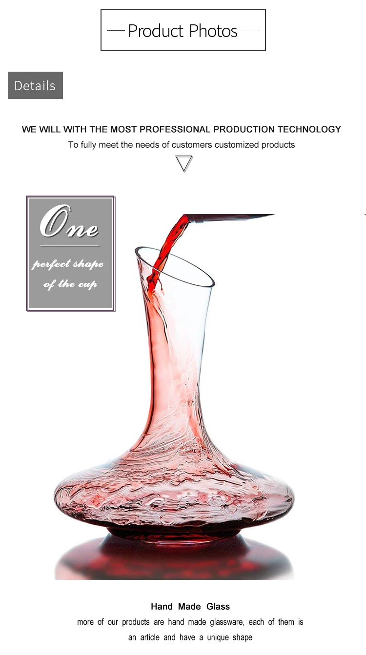 Crystal Custom Bulk Wholesale Wine Glass Decanter Set