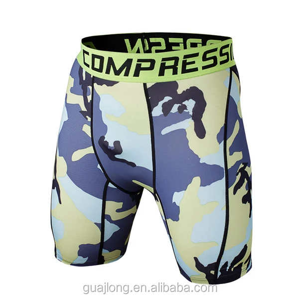 
Man sport tight shorts, camouflage printed sport shorts 