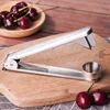 Stainless Steel Cherry Corer, Cherry Pitter and Olive Pitter Tool, Heavy-Duty Easy Squeeze Cherry Stoner