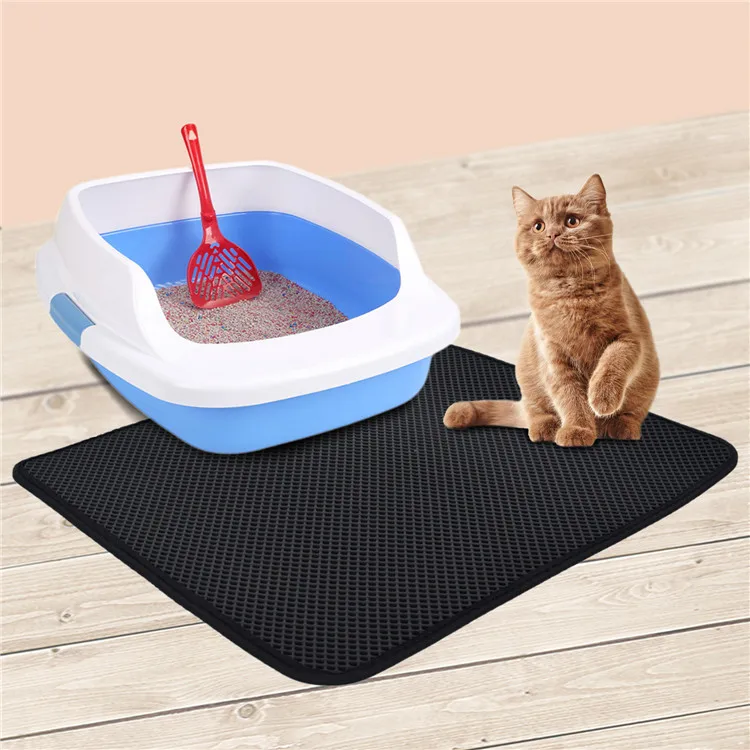 

Waterproof Light Weight Double Layer Cat Litter Trapper Mat, Black