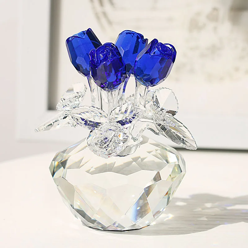 H & D-cristal De Cuatro Rosas Azules,Flor Artificial,Regalo De San  Valentín,Decoración De Coche,Adornos Para El Hogar,Decoración De Boda - Buy  Cristal Creativo,Regalo De Rosas De Cristal,Decoración Para El Hogar  Product on Alibaba.com