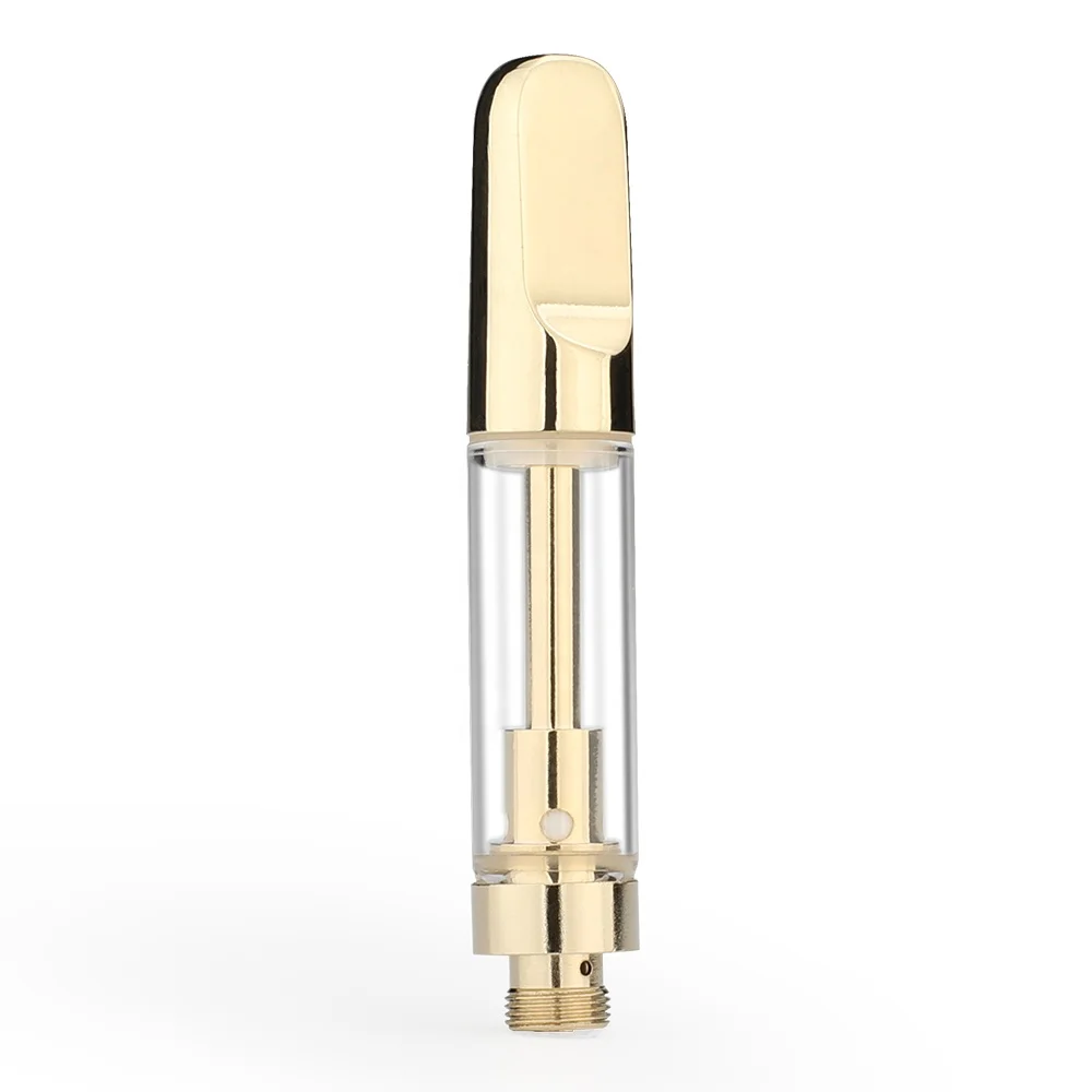 

0.5Ml 1Ml High Quality Gold Glass Tube Ceramic Tip Coil Cbd cart 510