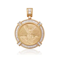 

33066 xuping 18k gold plated crystal round pendant, special design gold jewelry coin pendants