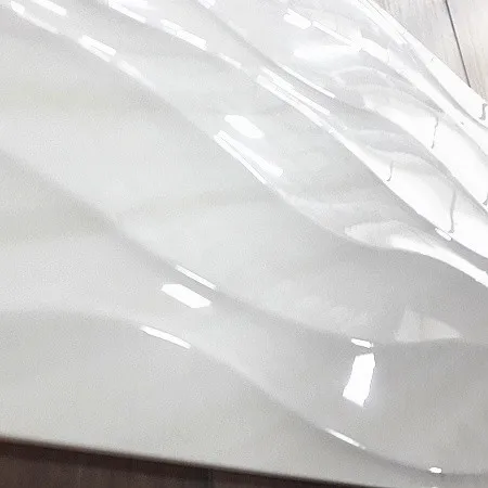 White 30x60 Polished Wavy Mould Tile For Industrial