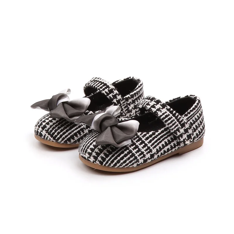 

New arrival big bow princess girl kids casual shoes, White/pink