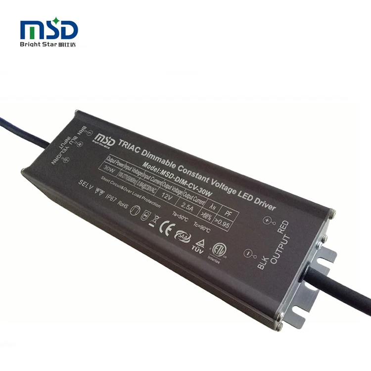 PF>0.95 80W 12V/24V waterproof output 30W-300W constant voltage dimmable dimming  led driver triac external led tube strip light