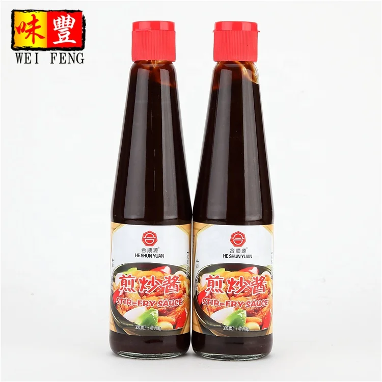 
HACCP OEM factory bulk wholesale seasoning 510g glass bottle Chinese Cooking Sauce Stir Fry Sauce 